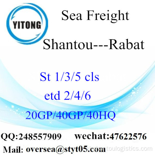 Shantou Port Sea Freight Verzending naar Rabat